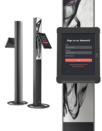 Sprocket T-Totem 15 iPad floor stand black detail Australia