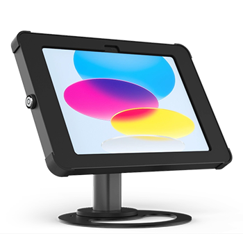 Sprocket Base black iPad counter stand front view