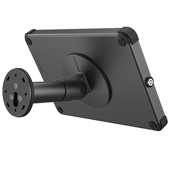 Rear view Sprocket X-Wall secure iPad wall mount black