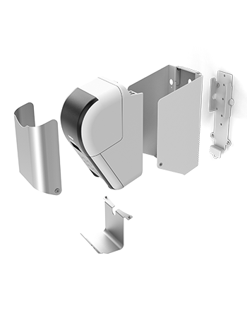 exploded view sprocket x-print wall iPad tablet wall mount with printer white