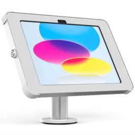 Sprocket Fixed Desk white iPad desk stand front view mobile