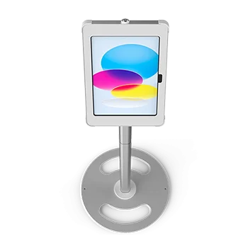 Sprocket X-Floor iPad floor stand top down view white silver Australia